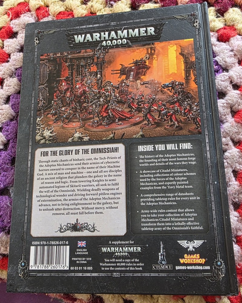 Warhammer 40k Codex Adeptus Mechanicus hardback book
