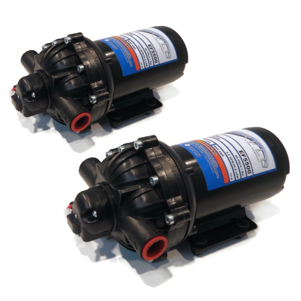 (2 Pack) Everflo 5.5 GPM, Diaphragm Pump for Devalan 5850-201C-SB, 5850201CSB