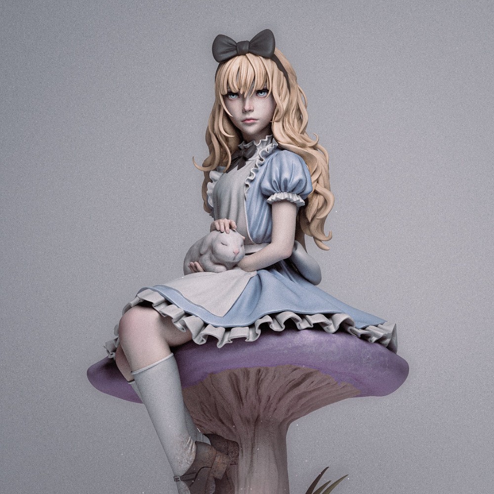 Alice 3d Printed Model | Unassembled | Unpainted | 1/12-1/3