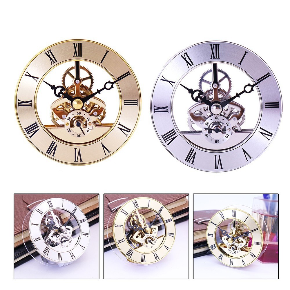 26) Roman Numeral DIY Clock Replacement 86mm Diameter Quartz Movement Insert