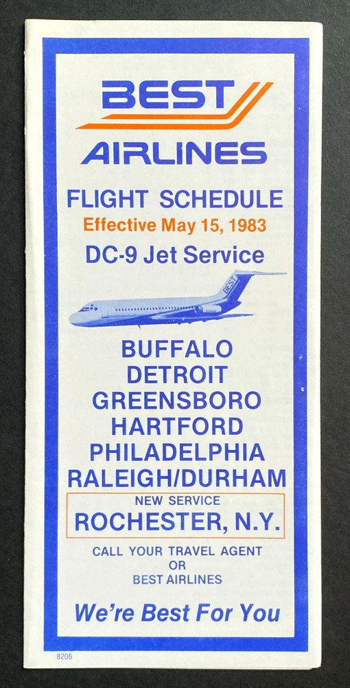 Best Airlines Timetable Effective May 15, 1983