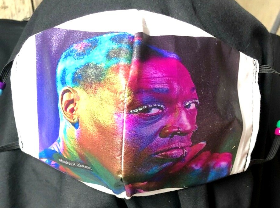 ***Dennis Rodman***  REVERSIBLE Cotton Face mask (handmade) 2