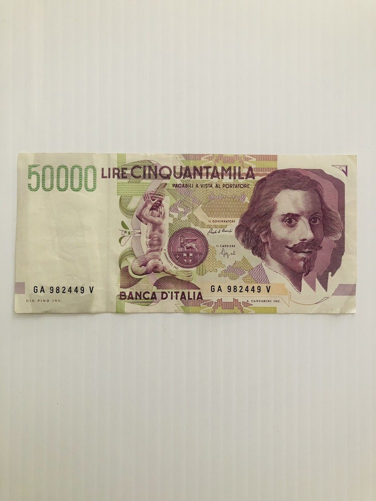 Italy 50000 Lire 1992 P-116 Solid Clean Note