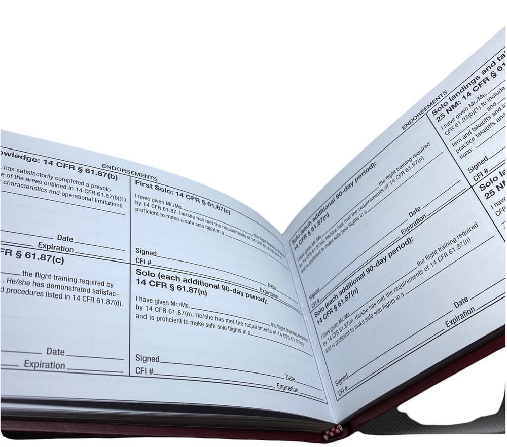 King School Pilot Logbook, Brown