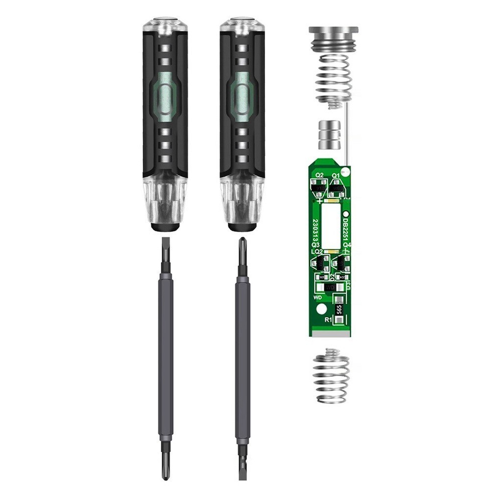 Multifunctional test pen for electricians with screwdriver functionality
