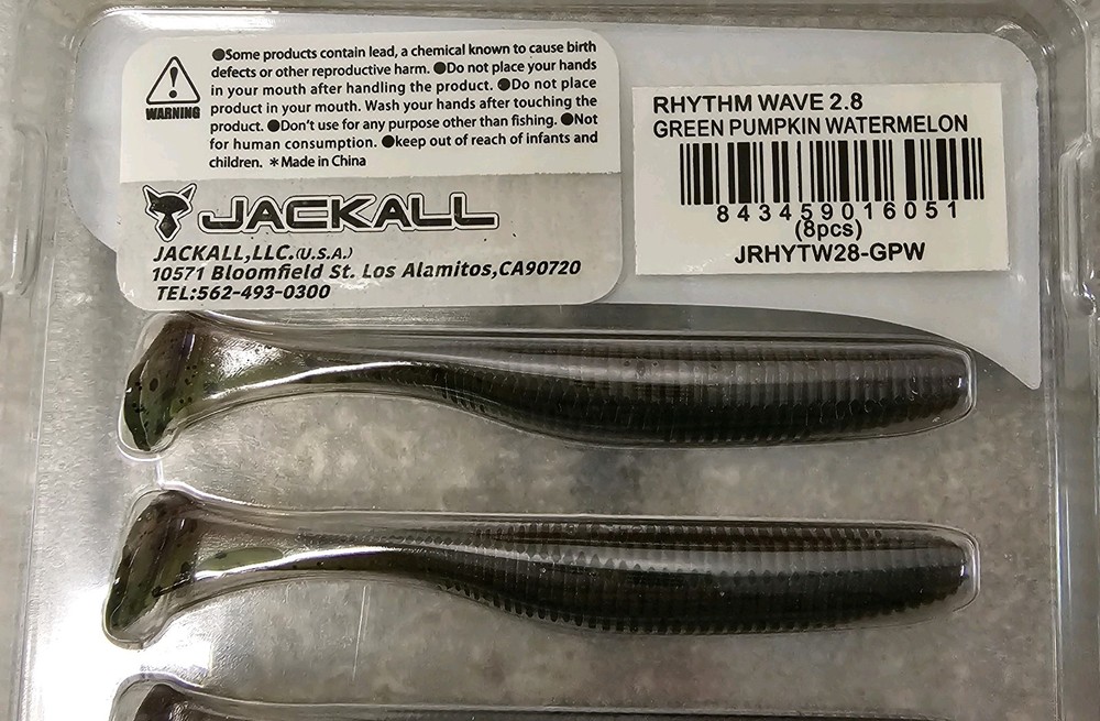 JACKALL RHYTHM WAVE ASSORTED SIZES & COLORS YOU CHOOSE
