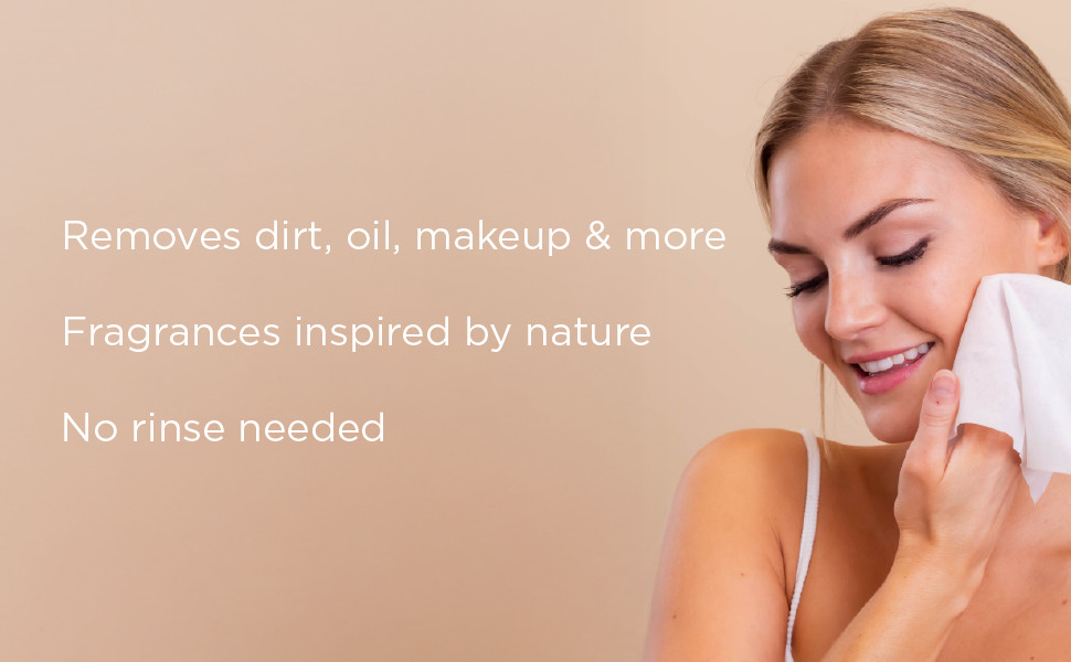 e Brightening Rose Makeup Removing, Cleansing Towelettes,