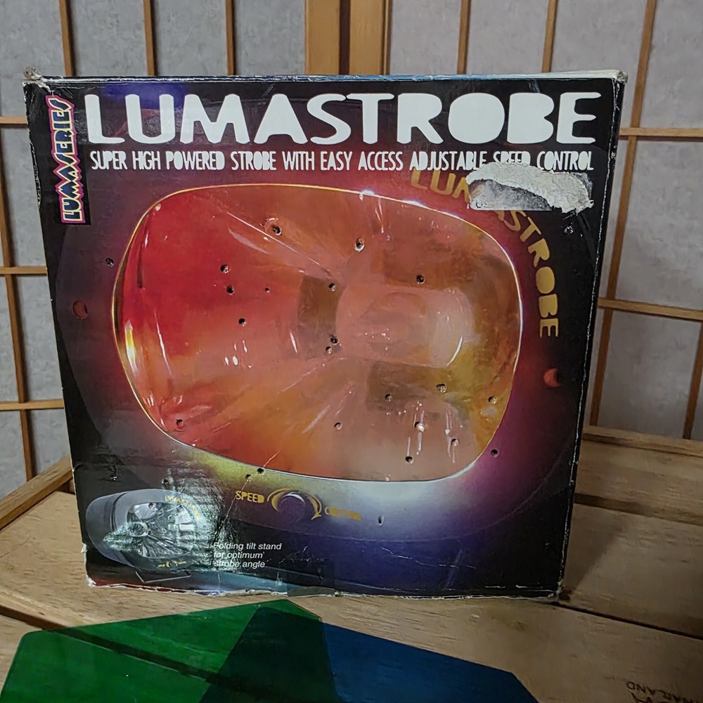 Lumastrobe Strobe Light Variable Speed/Color Tilt Stand WORKS READ