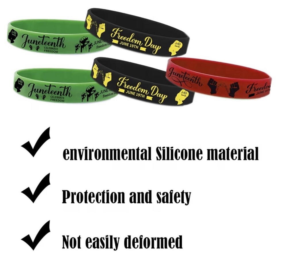 Juneteenth 24 Piece Silicone Wristbands