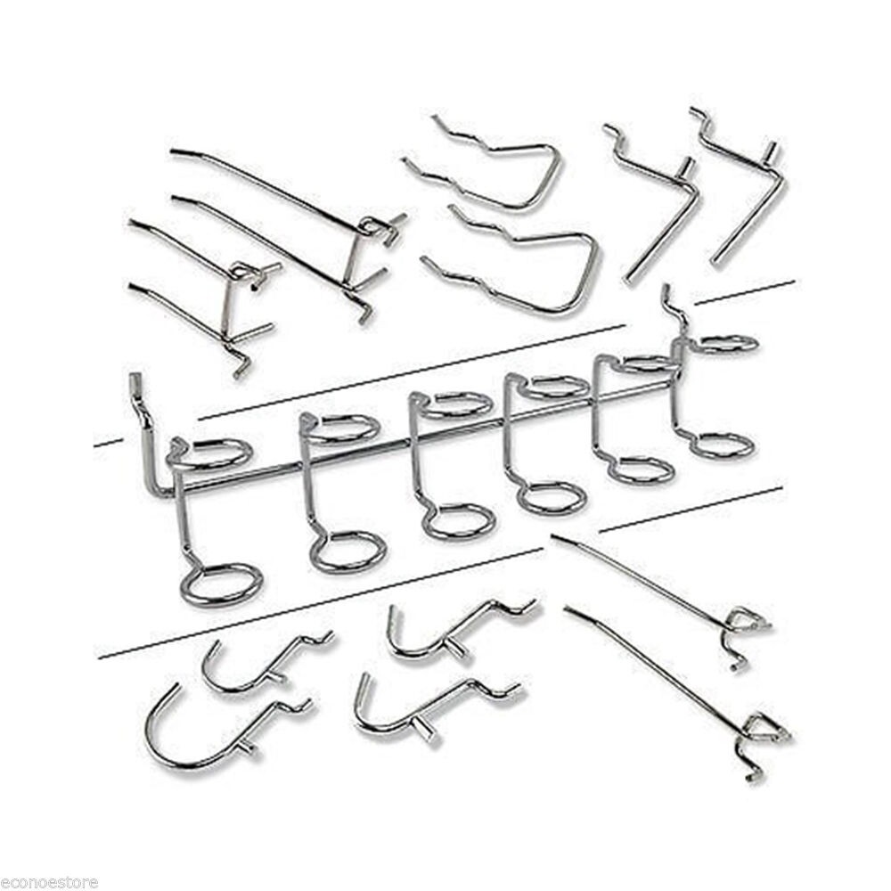 50 PCS Peg Board ORGANIZERS ASSORTED HOOKS GARAGE PEGBOARD HOOKS GARAGE SET