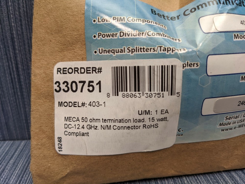 MECA 403-1 Load Resistor 15w, 12.4 GHz 330751