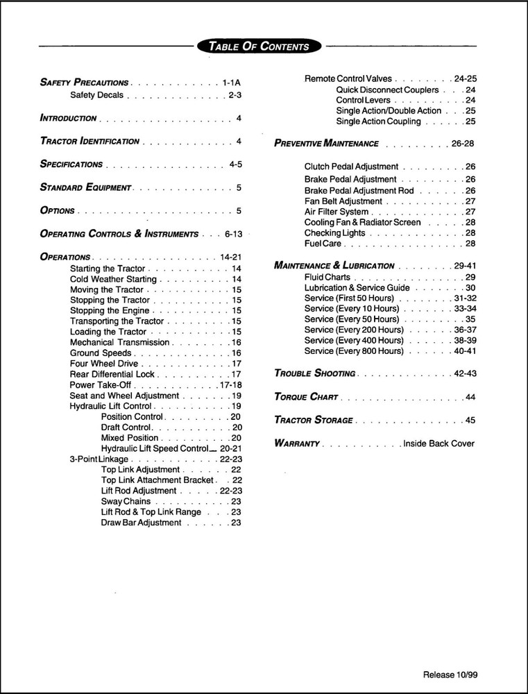 Tractor Operator Instruction Maintenance Manual Landtrac 280 DTC 360 DTC