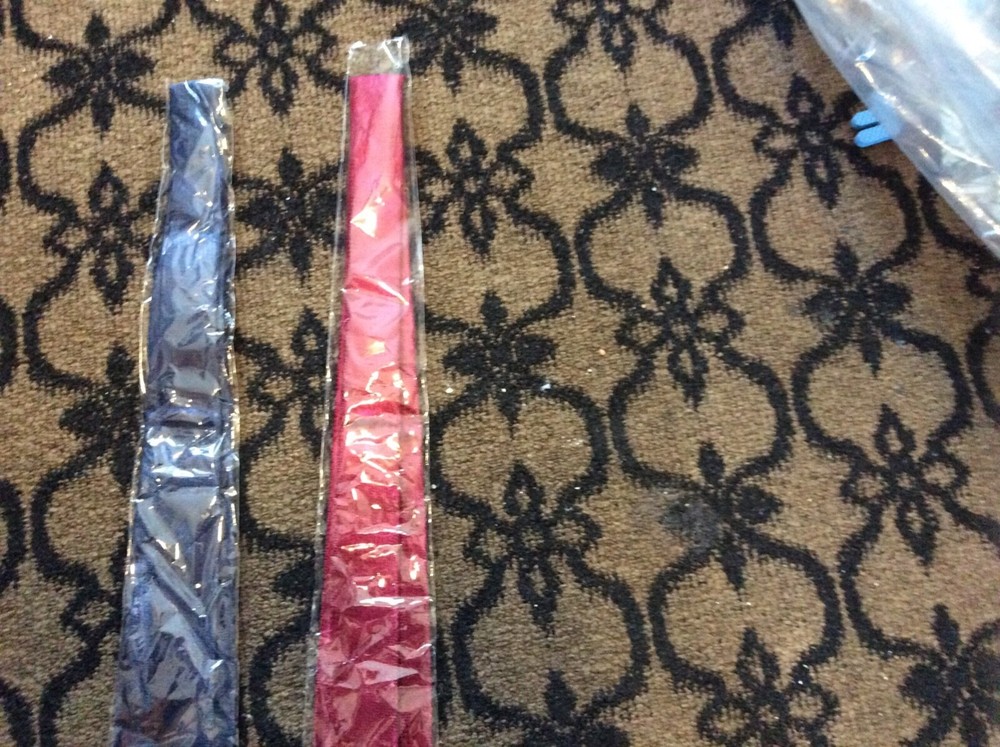 Mens neck ties red and blue set