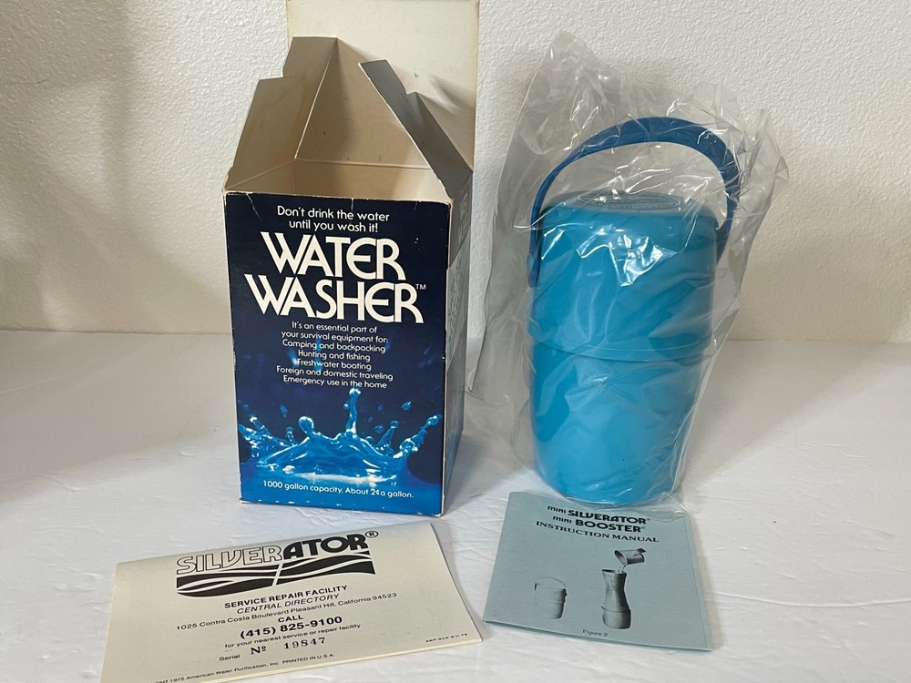Silverator Water Washer Portable Treatment System Vintage NOS
