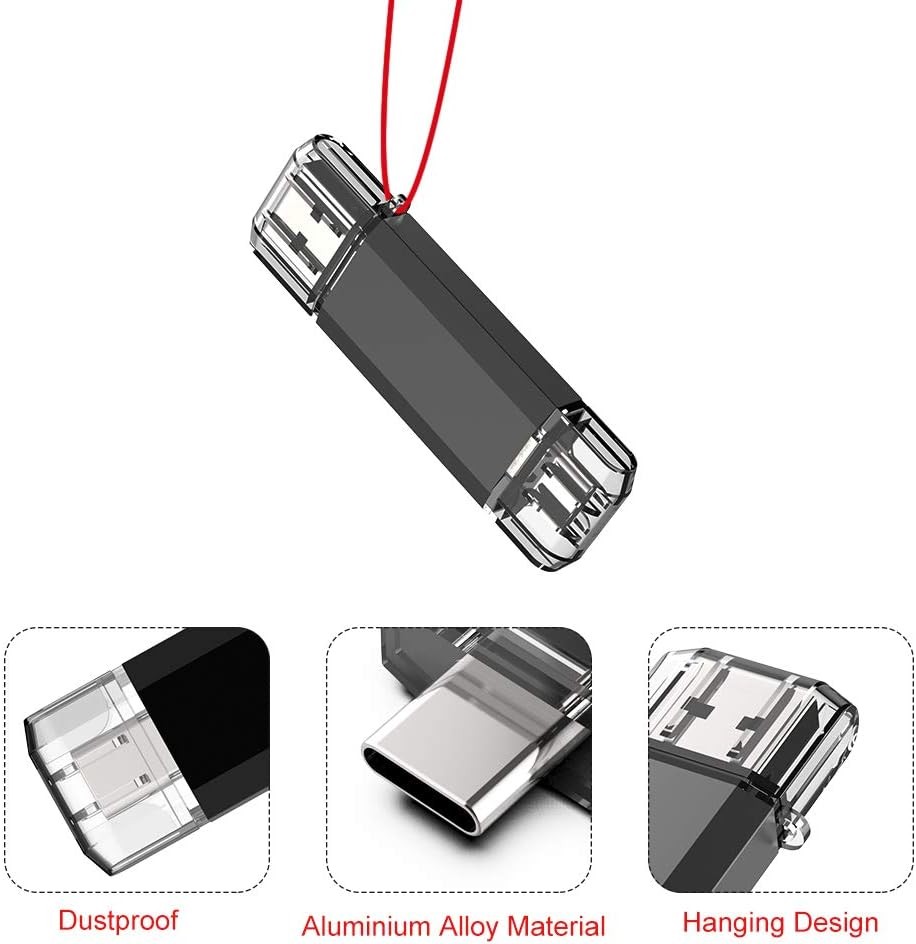 128GB USB C Flash Drive 2 in 1 OTG Memory Stick