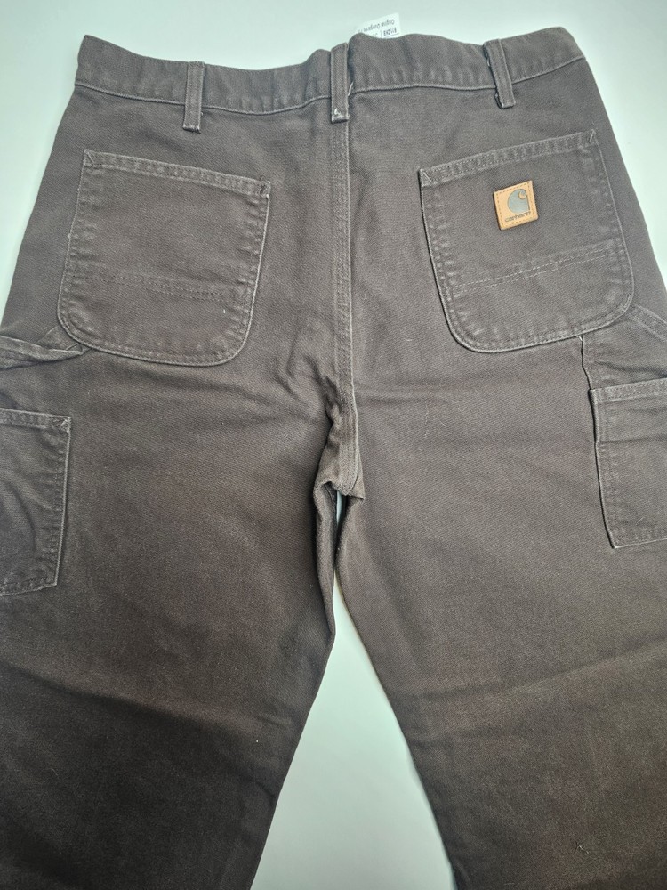 Mens Carhartt Brown Carpenter Work Pants Size 36X30 B11DKB