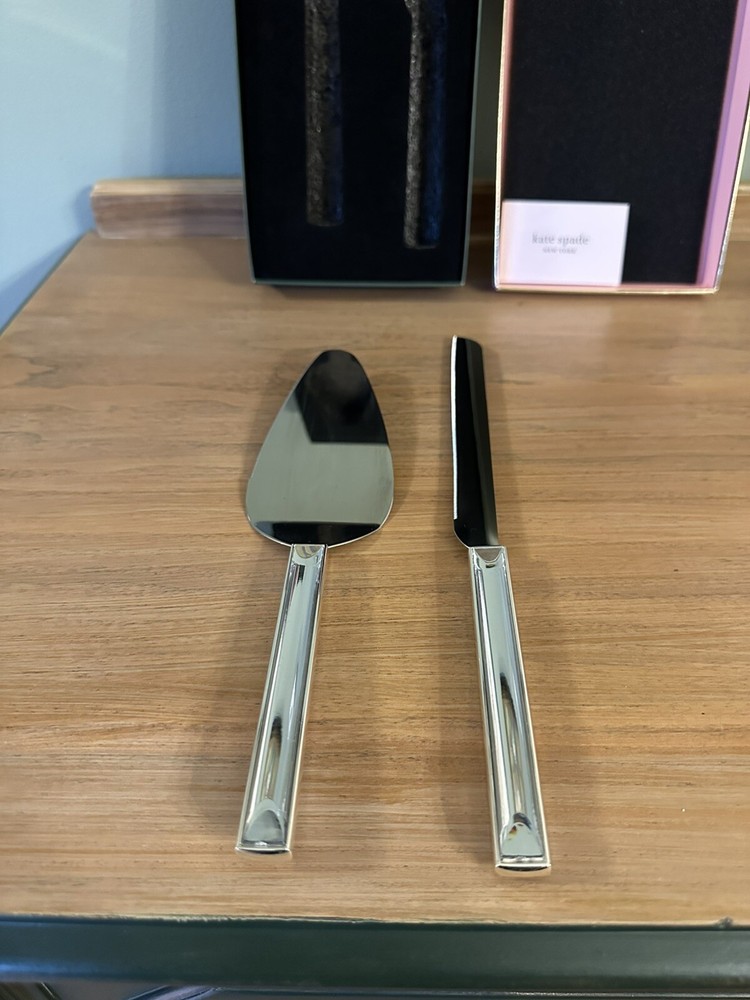 Kate Spade Key Court 2 Piece Silver Plated Dessert Set