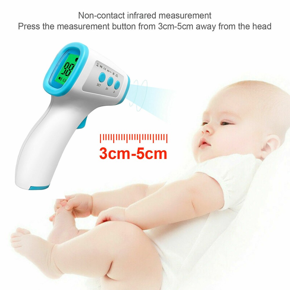 Forehead Thermometer Touchless Infrared Fever Temperature Indicator Digital