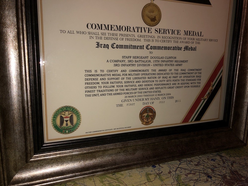 IRAQ COMMITMENT COMMEMORATIVE MEDAL CERTIFICATE ~ Type 1