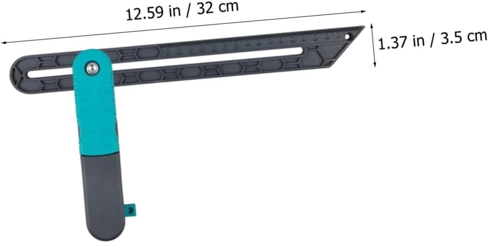 Precision Lightweight Clear-Scaled Woodworking Ruler Home Decoration Angle Ruler