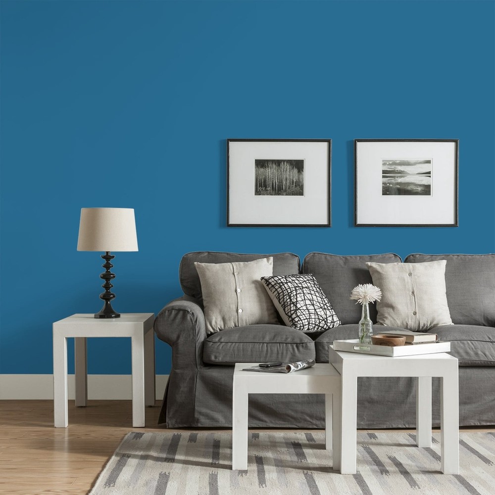 Fundamentals Blue Oasis / Blue Eggshell Interior Paint 1 Gallon