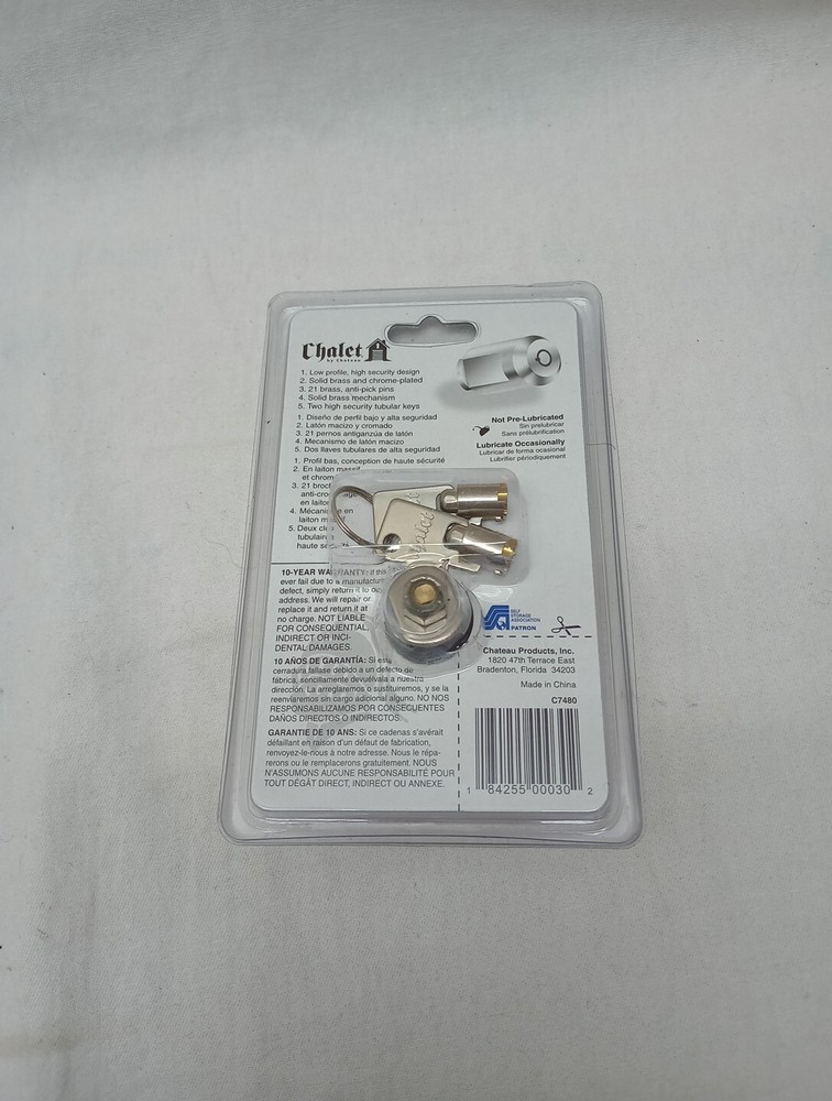 Chalet Cylinder Lock - NEW - Designed For High Security Latching Systems