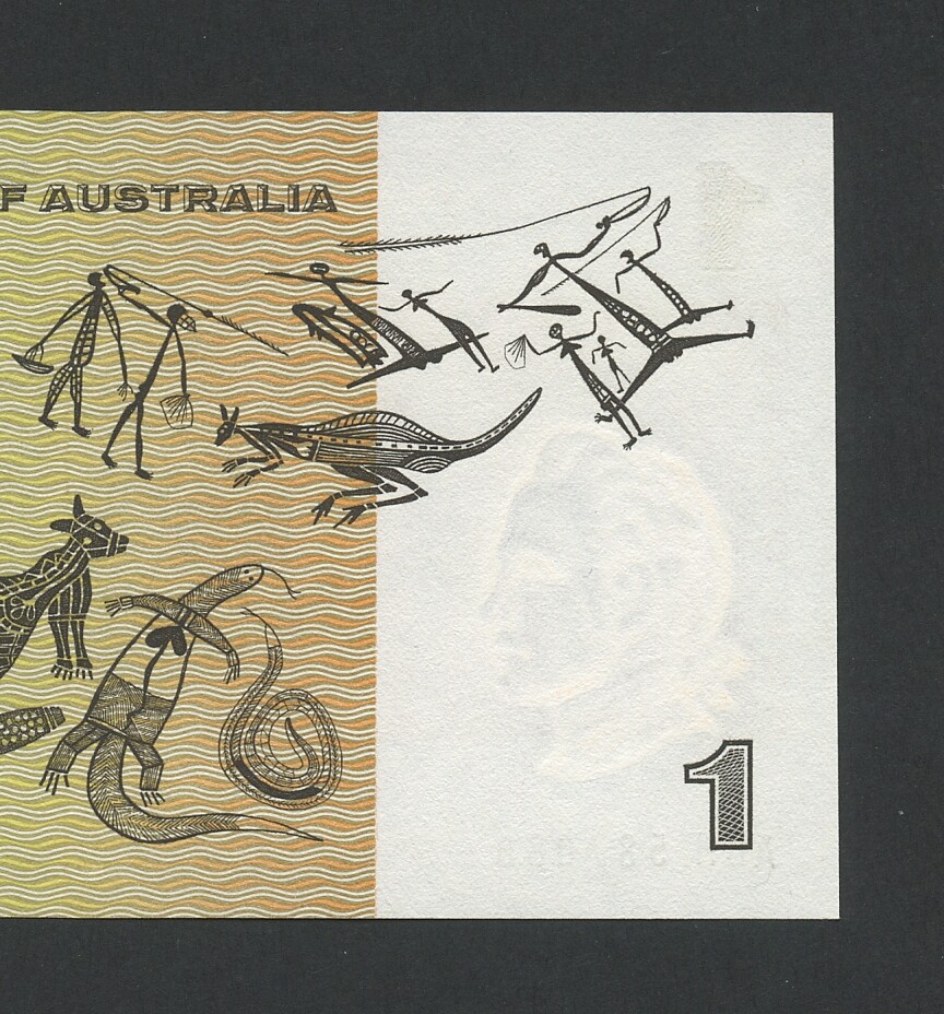 AUSTRALIA $1 note 1966 QEII Krause 37a Uncirculated Banknotes