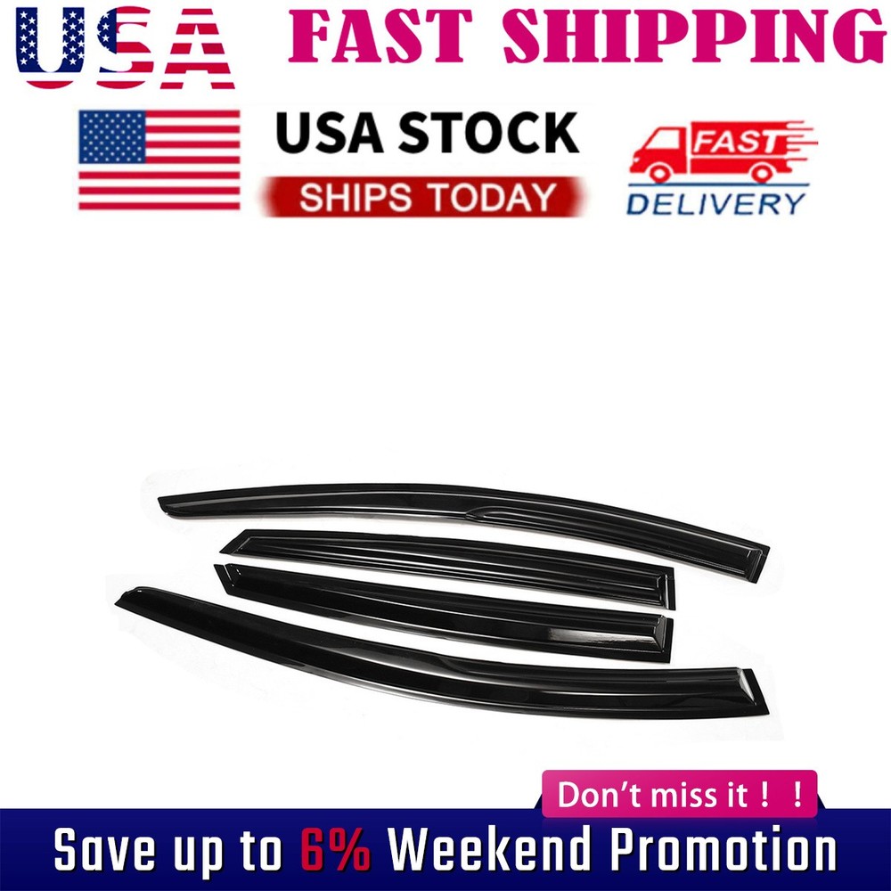 For 2012-18 Ford Focus Hatchback Window Visor Rain Guards Shade Wind Deflectors