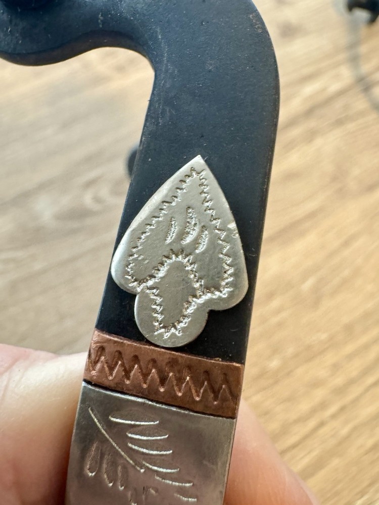 Black Steel Gal Leg Spurs