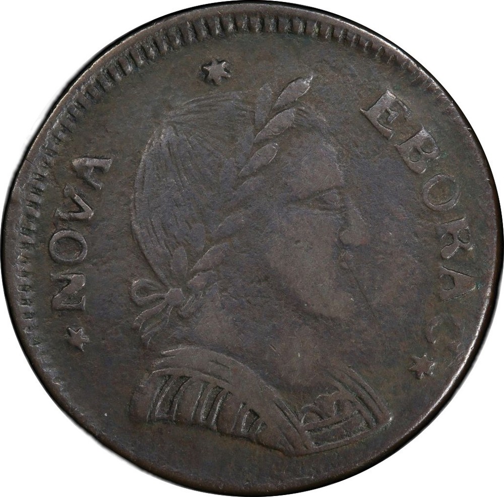 1787 NOVA EBORAC COPPER PCGS VF 30 BN
