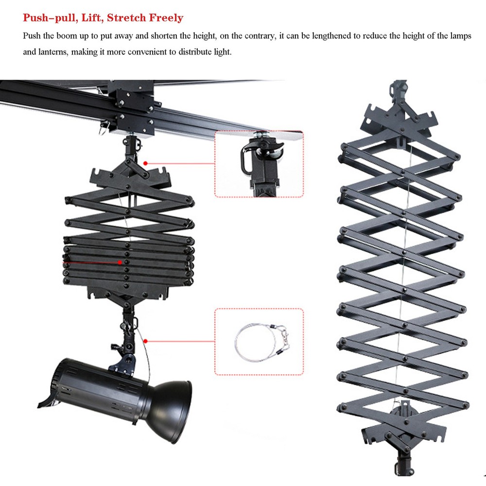 Drop Photography Ceiling Rail Ceiling-Mounted for Studio 10kg Load Bear