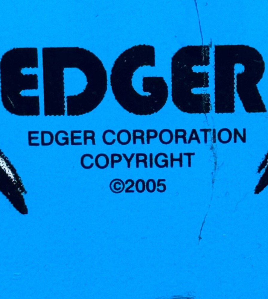 2005 Edger Buddy Carr Pool Skateboard Deck 9” x 32” Dipped Light Blue w/ Skull