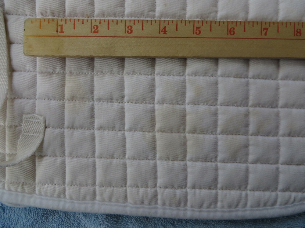 On Course Dressage Saddle Pad White Quilted - Used