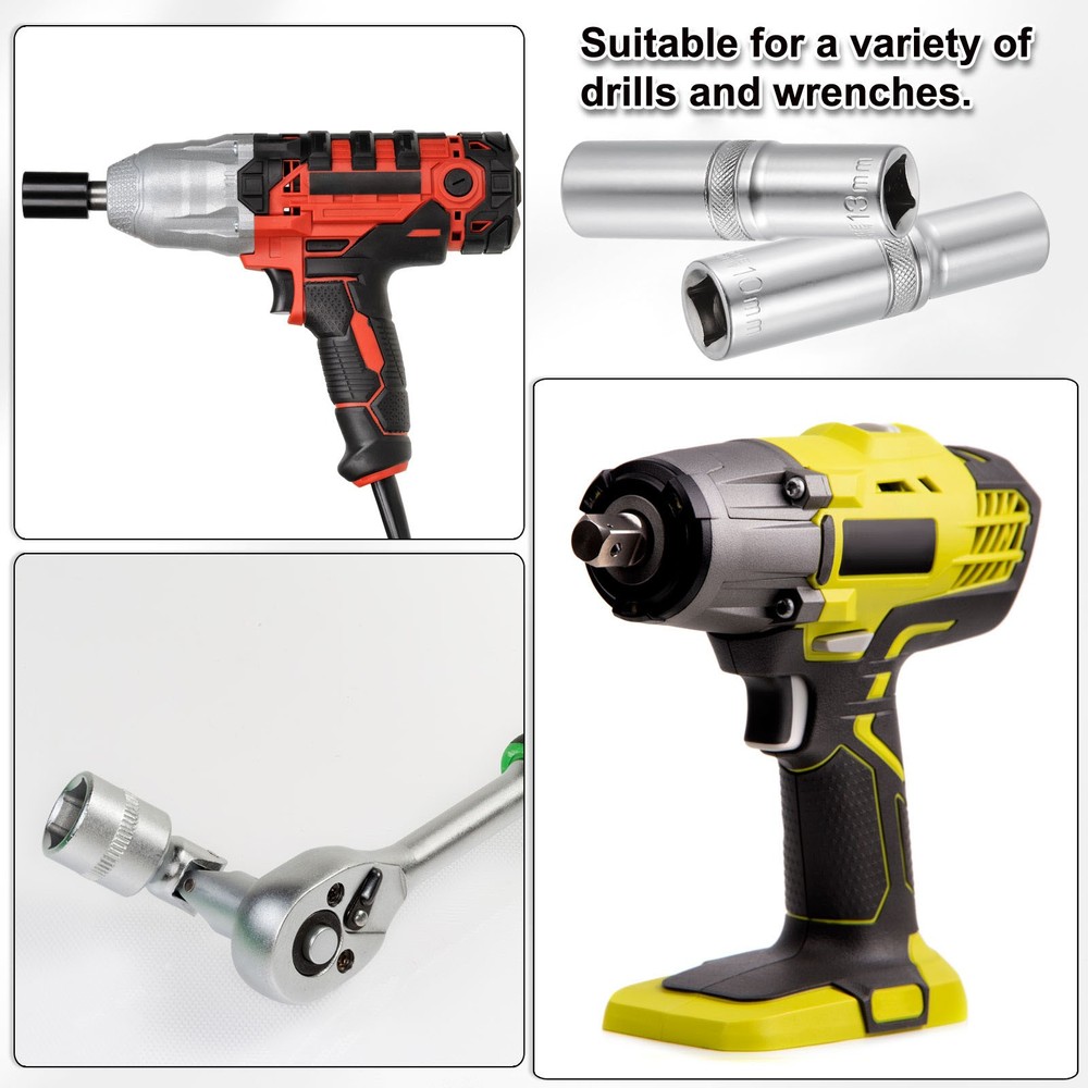 6 Points Deep Socket 3/8" Drive 7mm Nickel Plating Impact Socket 2.5" Long