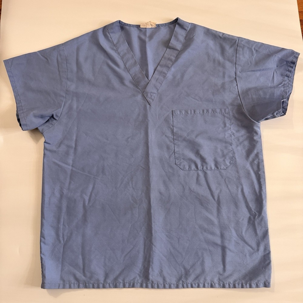 Allheart Blue Unisex Scrub Top Size M