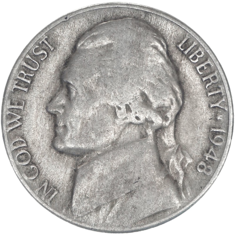 1948 D Jefferson Nickel Very Fine VF