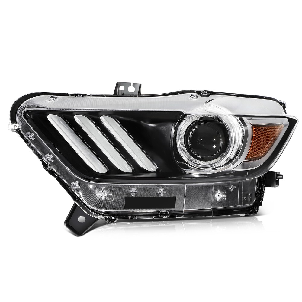 For 2015-2017 Ford Mustang Black Clear Lens Left Side Headlight Assembly