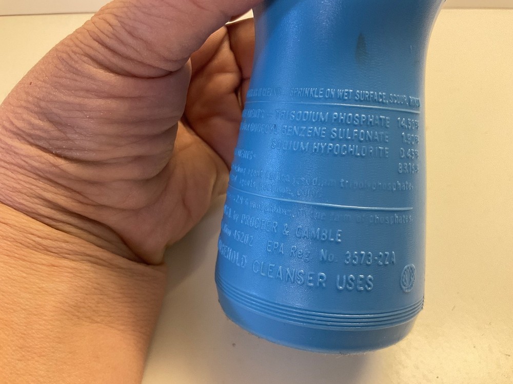 Vintage Comet Cleaner Plastic Bottle Shaker 6oz Blue NOS