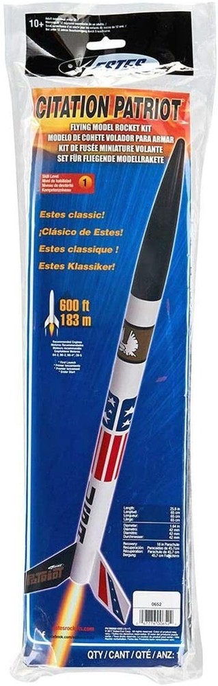 Estes 652 Citation Patriot Flying Model Rocket Kit (Intermediate Skill Level)
