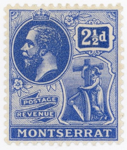(I.B) Montserrat Postal : 2½d Blue (SG 52)
