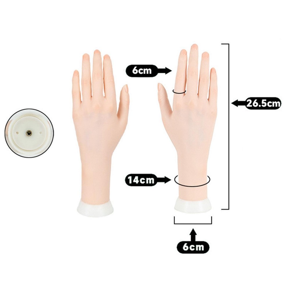 Practice Mannequin Hand Bendable for Acrylic Nails Pratice