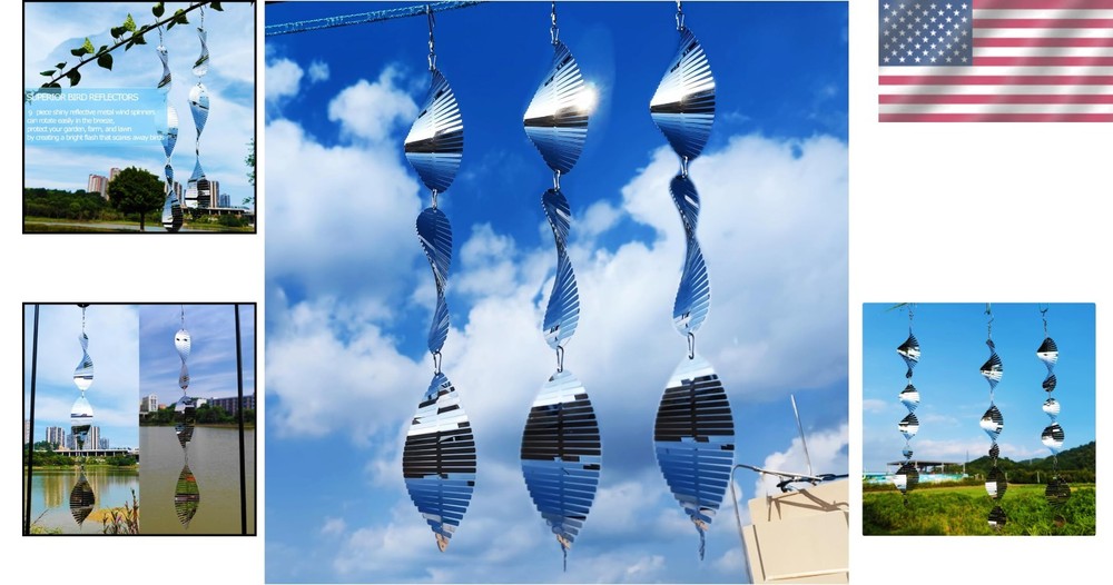 Bird Deterrent Spinners - Reflective Garden Decor