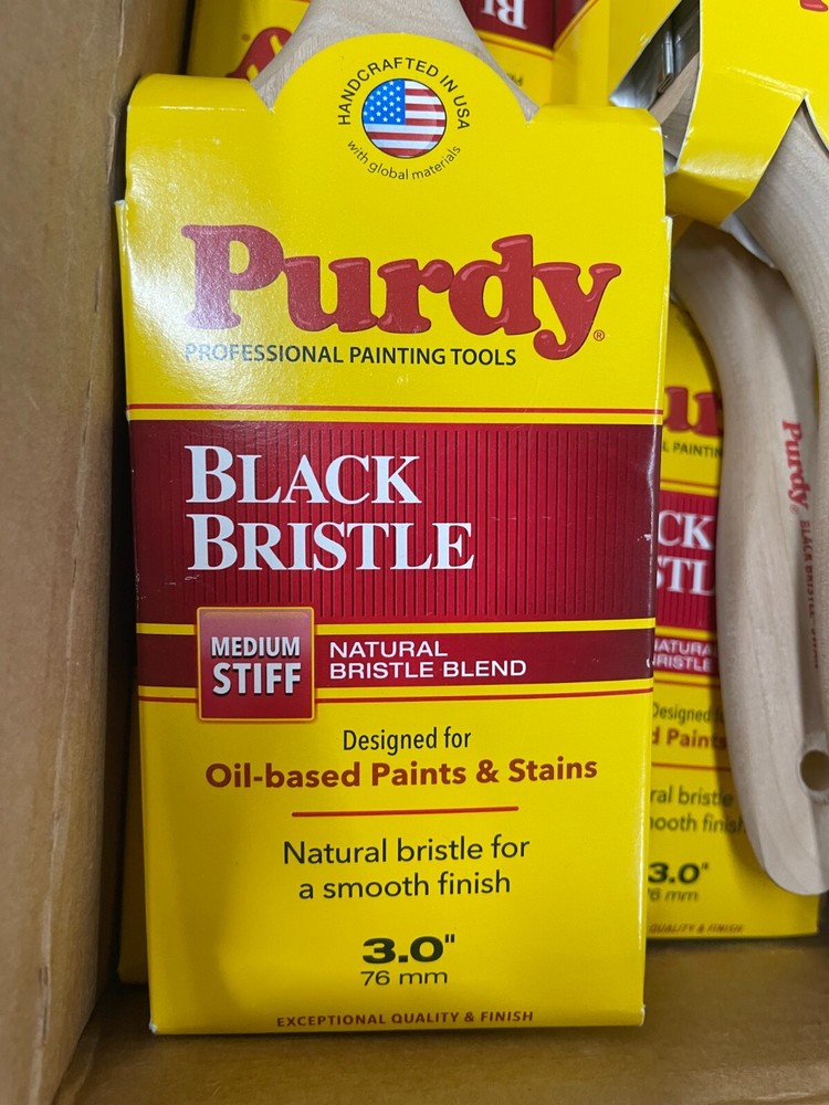 Purdy 6 Pack Black Bristle Angle 3" Paint Brushes