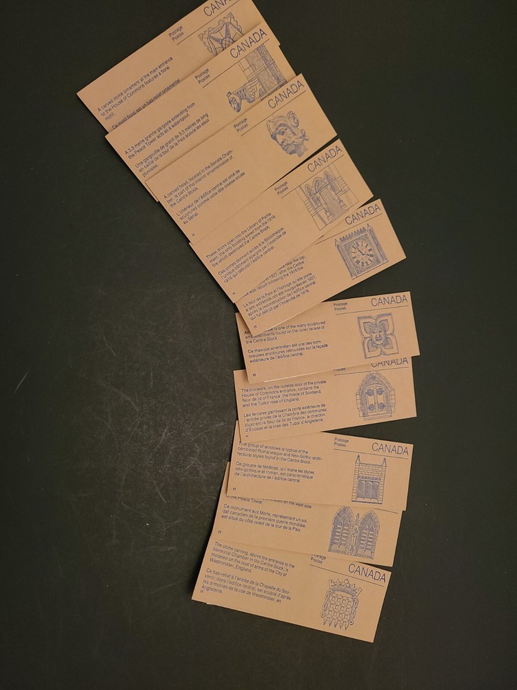 Canada stamp - BK88 Full Set of 10 with Tagging error