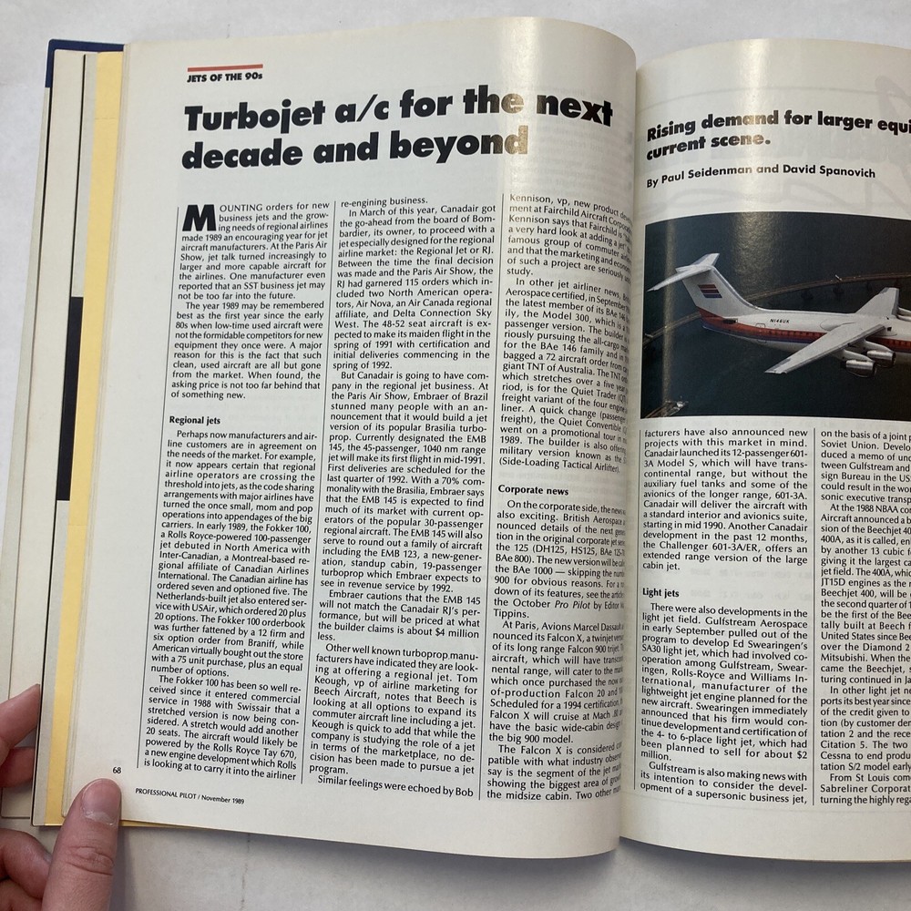 Professional Pilot - November 1989 Issue