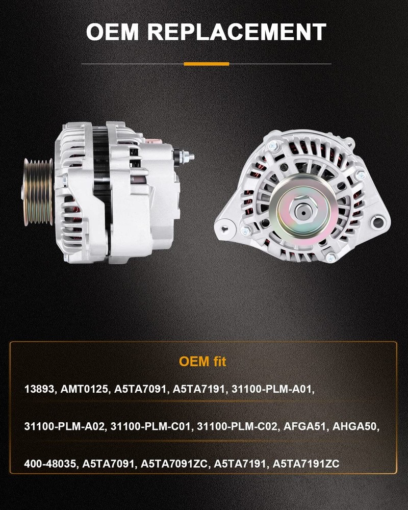 Alternator 70 Amp Fit for 2001-2005 EL Civic