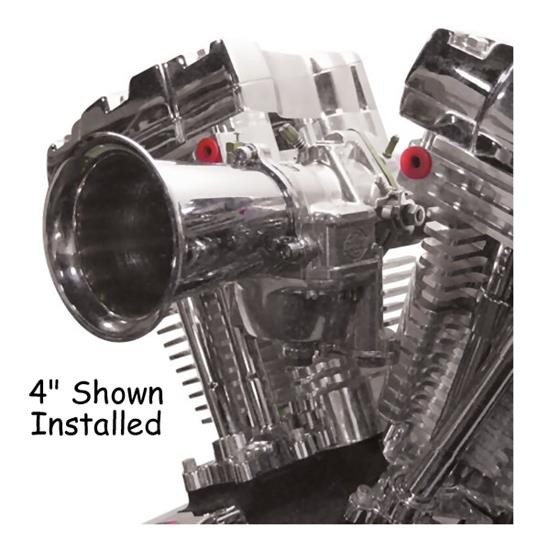 Chrome Velocity Stack 2.5" Harley S&S Super E or G Carburetor (10148)