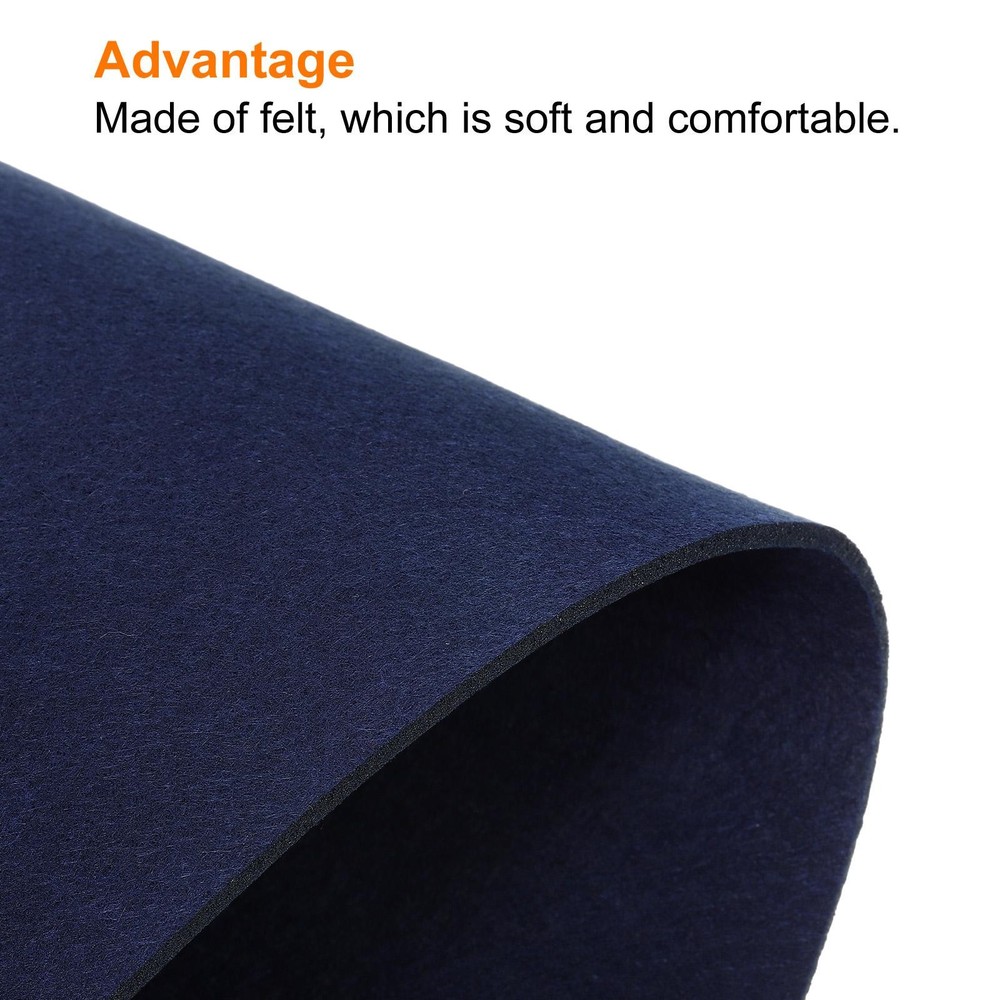 35"x13" Desk Mat Protector Felt Dual Side Mouse Pad Writing Mat Blue