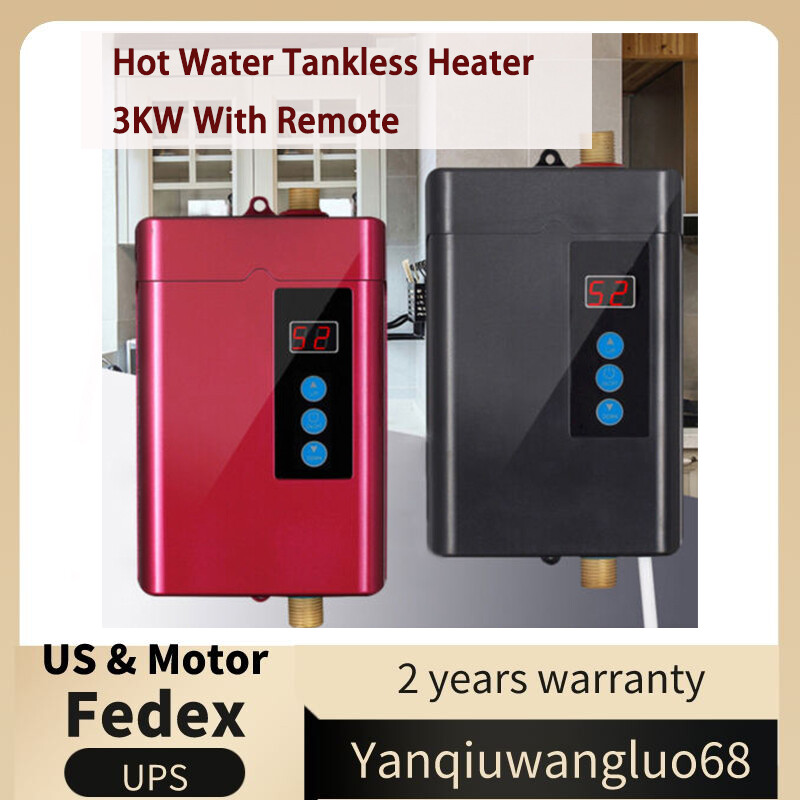 For Whole House Instant Water Heater Hot Water Tankless Heater 3KW With Remote