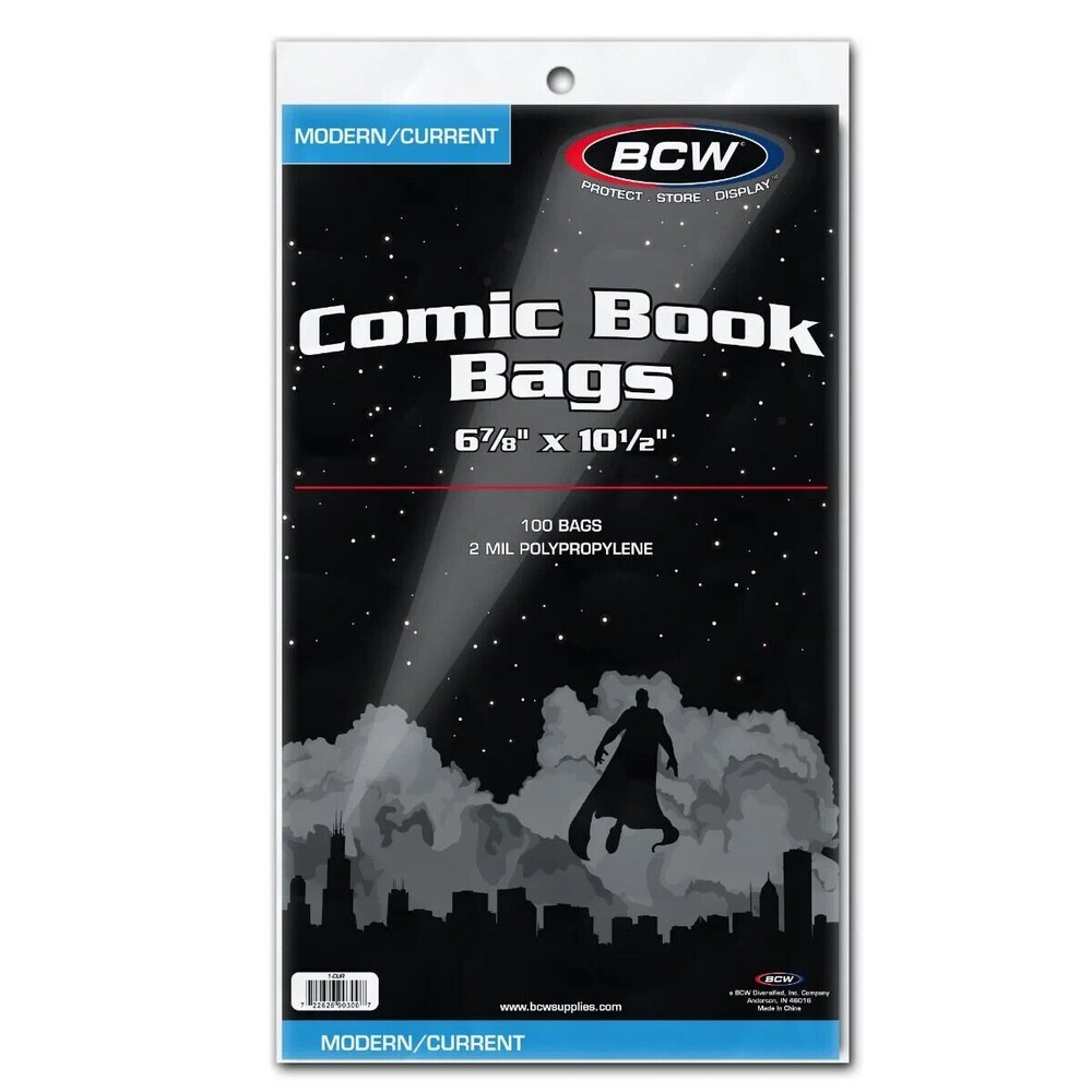BCW Comic Book Bags Modern/Current 6 7/8x 10 1/2 (100 per pack)